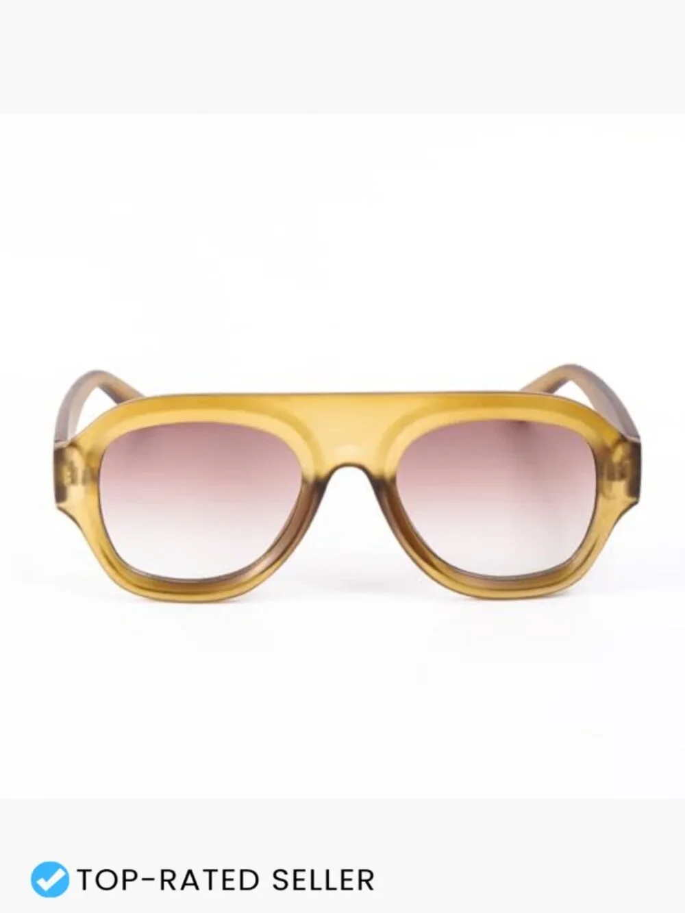 Oversized Square Aviator Sunglasses Retro Chic Classic Trendy Fashion